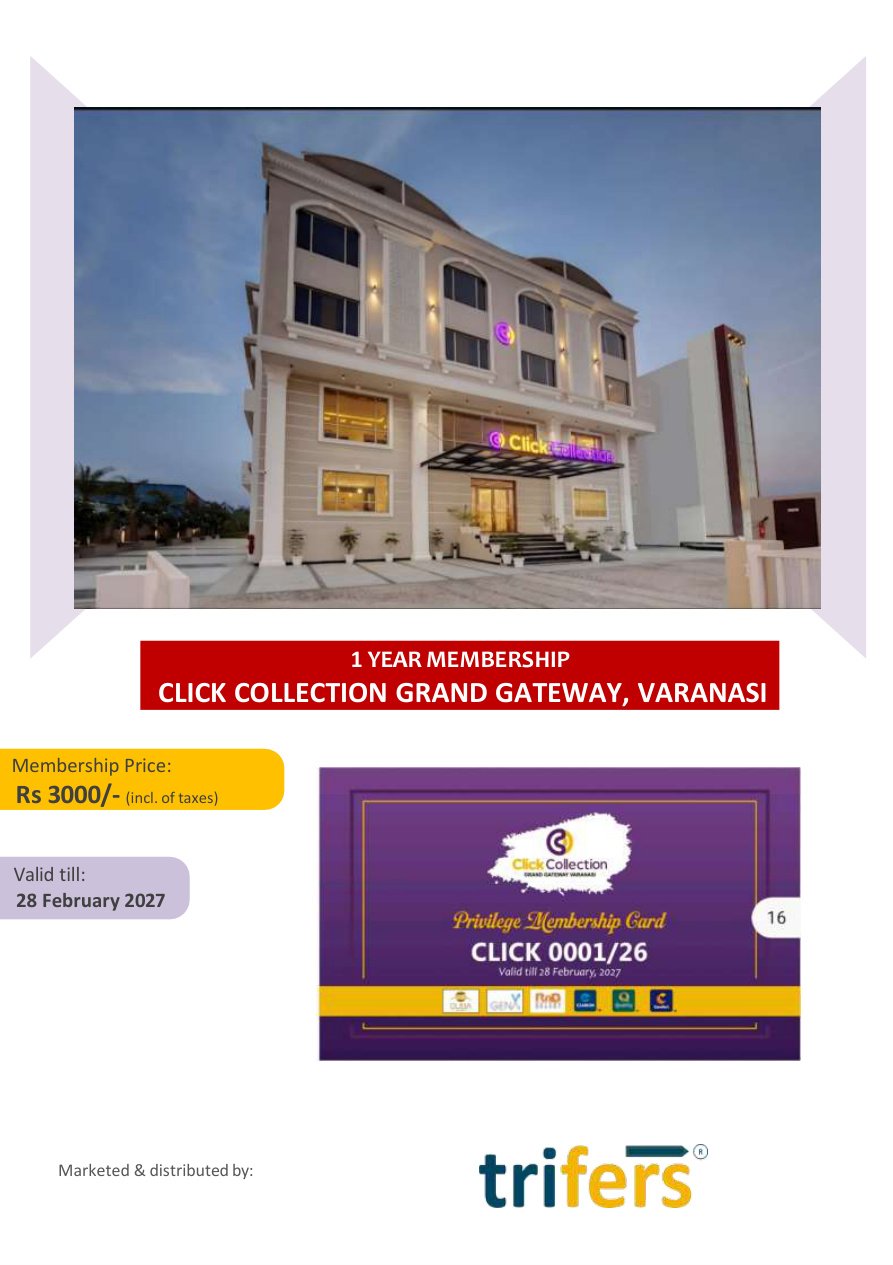 CLICK COLLECTION GRAND GATEWAY, VARANASI membership offer cover